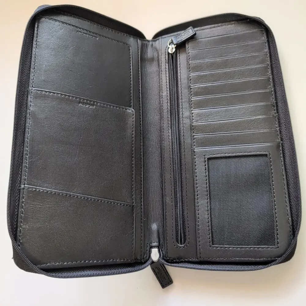 Ping black leather